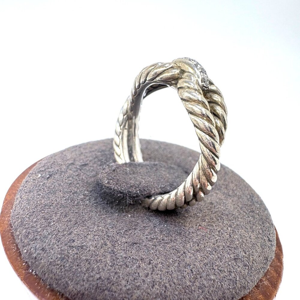 VTG David Yurman Cable Loop Diamond Band Ring Size 5.75 - Picture 2 of 10